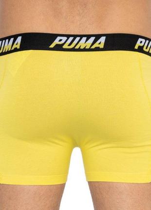 Трусы-боксеры puma logo aop boxer 2-pack m yellow/gray 501003001-0205 фото