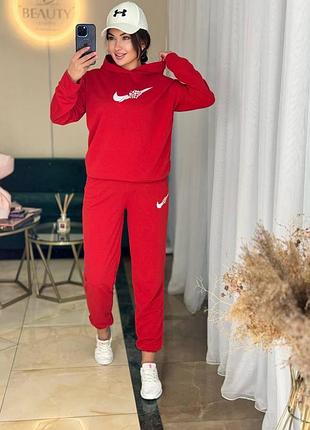 Женский спортивный костюм-двойка весна-осень из двунитки штаны + кофта размеры норма и батал