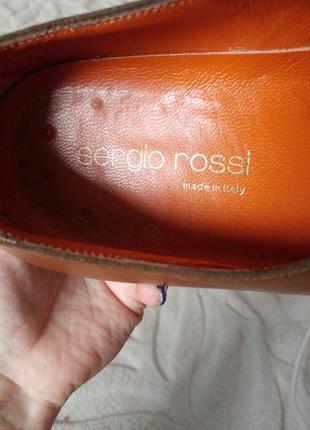 Классные кожаные туфли sergio rossi италия5 фото