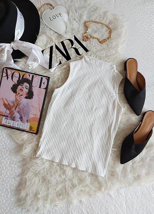 Трендовый топ без рукавов жилетка в рубчик  в идеальном состоянии 🖤zara🖤