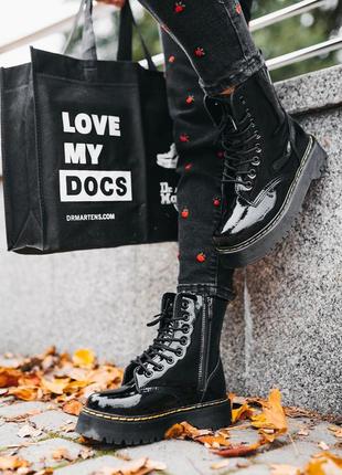 Ботинки dr.martens galaxy fur черевики зимние с мехом