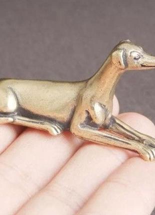 Статуетка фігурка латунь (мідь) собака мисливський