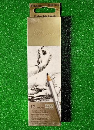 Набор чернографитных карандашей marco 12 шт.