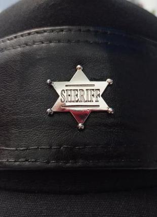 Брошь брошка металлическая пин значок шериф sheriff маленький полиция жетон шерифа