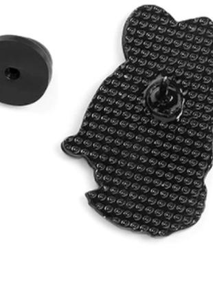 Брошь брошка пин значок металл толстый кот рыжий ковбой в шляпе как шериф