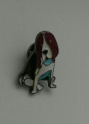Брошка з піктограмою басет хаунд пес собака метал пін кнопка емаль якість!