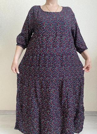 Жіноча сукня літня бавовна батал 60-62р1 фото