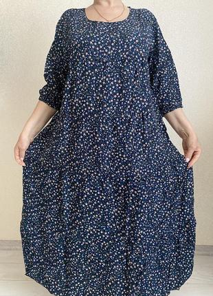 Жіноча сукня літня бавовна батал 60-62р7 фото