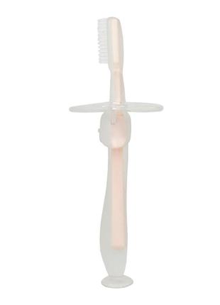 Силіконова зубна щітка mumlove mgz-0707(pink) з обмежувачем2 фото