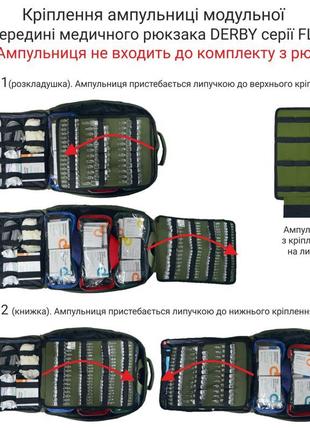 Медичний рюкзак derby fly-1 олива5 фото