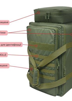 Комплект військового медика сумка-рюкзак і ампульниця, олива4 фото