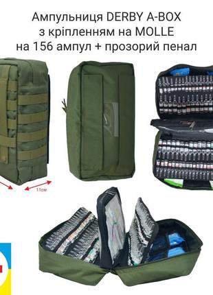 Комплект військового медика сумка-рюкзак і ампульниця, олива10 фото