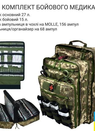 Комплект рюкзаків для бойового медика 4в1 derby set rbm-2 піксель