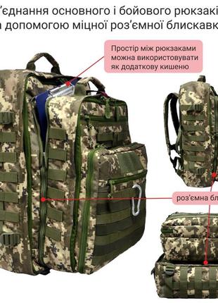Комплект рюкзаків для бойового медика 4в1 derby set rbm-2 піксель3 фото