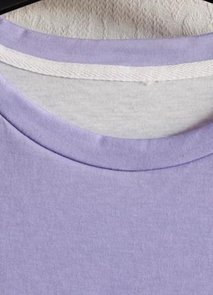 Нежная женская кофта с песиком собачкой тонкий свитшот лонгслив реглан фиолетовая с принтом l 489 фото