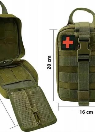 Тактична сумка-аптечка рятувальна. медичний військовий підсумо...3 фото