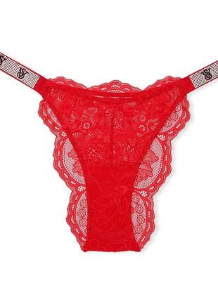Мереживні бразильські трусики very sexy shine strap lace brazilian panty size m
