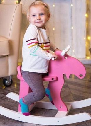 Крісло качалка дитяча кінь іграшка, дитяча гойдалка кінь дерев...2 фото