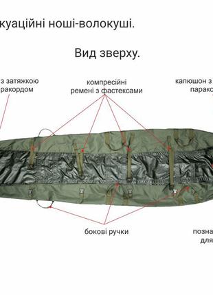 Евакуаційні ноші-волокуші безкаркасні з термоковдрою в чохлі d...2 фото