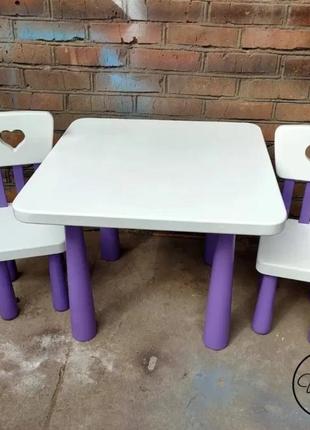 Комплект стіл і стільці дитячий, стіл і стільчик дитячий, набі...