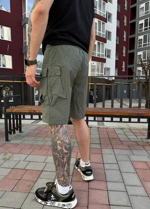 Мужские шорты cp comapny с линзой хаки цвета5 фото