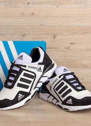 Чоловічі шкіряні кросівки adidas terrex white8 фото