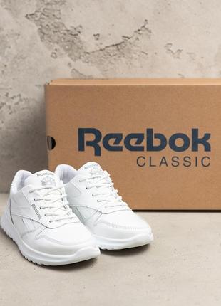 Підліткові шкіряні кросівки reebok5 фото