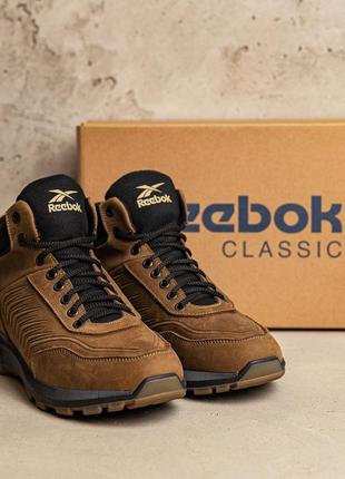 Чоловічі зимові черевики reebok classic olive9 фото