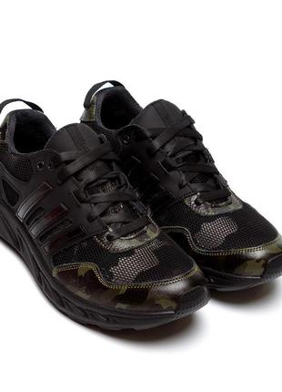 Чоловічі кросівки літні сітка adidas khaki2 фото