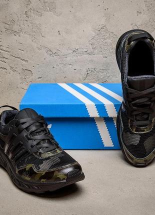 Чоловічі кросівки літні сітка adidas khaki10 фото