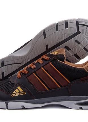Чоловічі кросівки літні сітка adidas tech flex brown