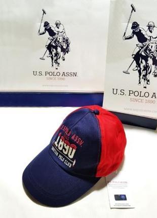 U. s. polo assn. фірмова кепка бейсболка червоно синя