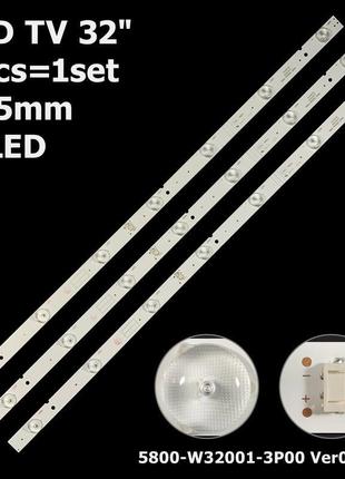 Led підсвітка tv 32" inch 605mm 7-led 5800-w32001-3p00 lc320dx...