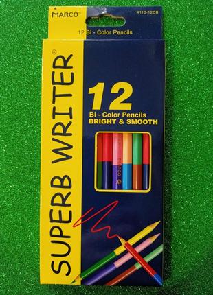 Набір кольорових олівців marco superb writer 12/2 кольору