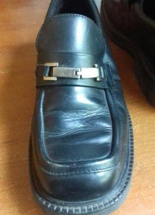 Туфли кожаные george с квадратным носком1 фото