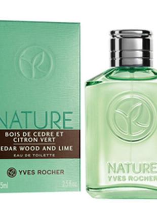 Туалетна вода кедр і зелений лимон yves rocher1 фото