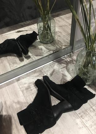 Lovozarione artigionale замшевые чёрные ботинки-ботильоны 😍5 фото