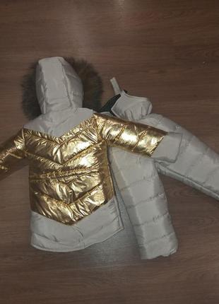 Детский зимний костюм курточка и полукомбез2 фото