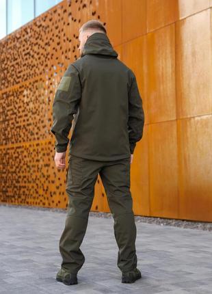 Тактична куртка демісезонна undolini soft shell олива2 фото