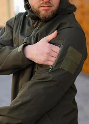 Тактична куртка демісезонна undolini soft shell олива5 фото