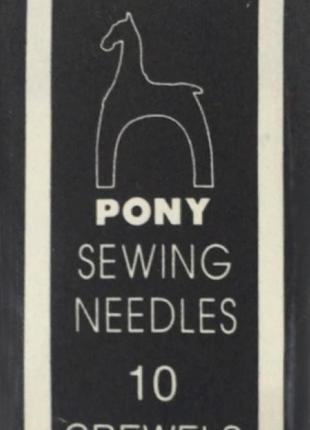 Голка pony (індія) вишивка гладдю №10 (25 шт) набір, вишивка б...1 фото