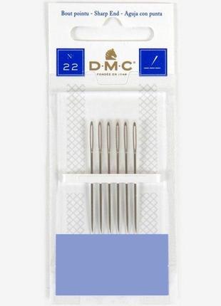 Голка dmc (франція) голки шеніл №18 (6 шт) вишивка бісером, ни...