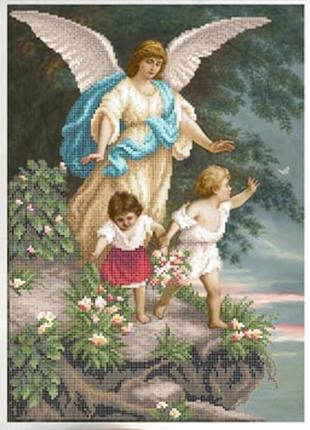 Схема для вишивки бісером "ангел-хранитель і діти" часткова ви...