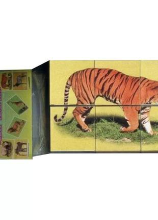 Кубики гамма "світ тварин" набір з 6 кубиків у поліпропіленові...