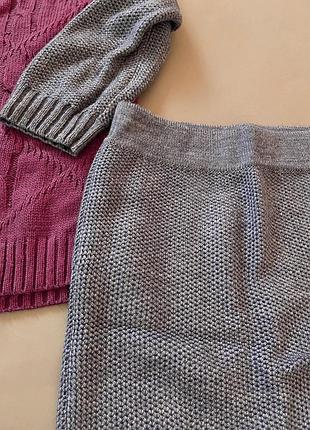 Комплект в'язаний костюм bakhur джемпер і спідниця5 фото