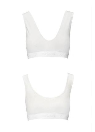 Спортивний топ з еластичної бавовни passion ps005 top white, s...5 фото