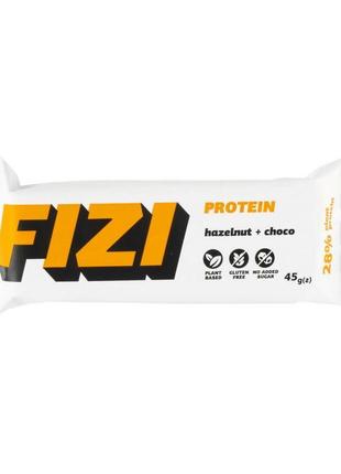 Протеїновий батончик fizi protein bar (hazelnut + choco) 45 г ...