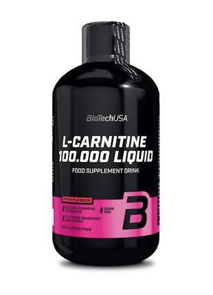 Жироспалювач l-carnitine 100.000 liquid 500 ml apple, biotech ...