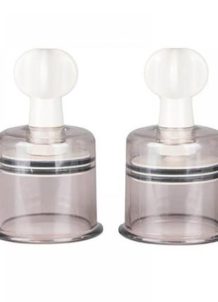 Вакуумні затискачі для сосків easytoys 2шт large nipple sucker...