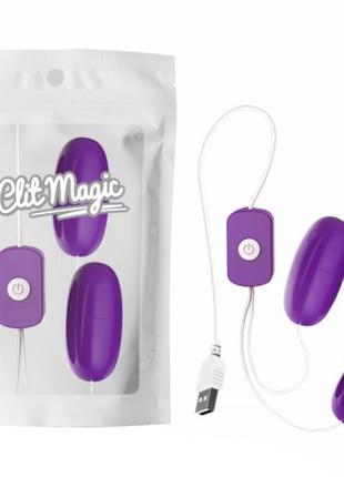 Два віброяйці для стимуляції double play vibrator purple ssmag...